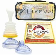 Kit de viaje amarillo LifeVac: dispositivo de succión portátil, botiquín de primeros auxilios para niños y adultos, dispositivo de succión portátil para las vías respiratorias de niños y adultos.