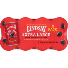 Lindsay, Extra Large Black Pitted Olives, 6 oz, 8-count