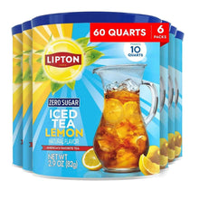 LiptonZeroSugarIcedTeaMix-LemonFlavorBlackIcedTea-Makes10Quarts-Packof6-_1 - Brands For Less USA