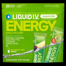 Liquid I.V. Energy Multiplier, 26 Individual Serving Stick Packs in Resealable Pouch, Sugar Free, Variety Pack