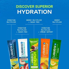 Liquid I.V. Sugar-Free Energy Multiplier Vegan Powder Electrolyte Supplements - Strawberry Kiwi - 4.9oz/10ct