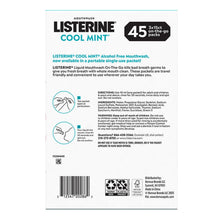 Listerine On-The-Go Cool Mint Mouthwash Sachets, Alcohol Free, 45 ct.