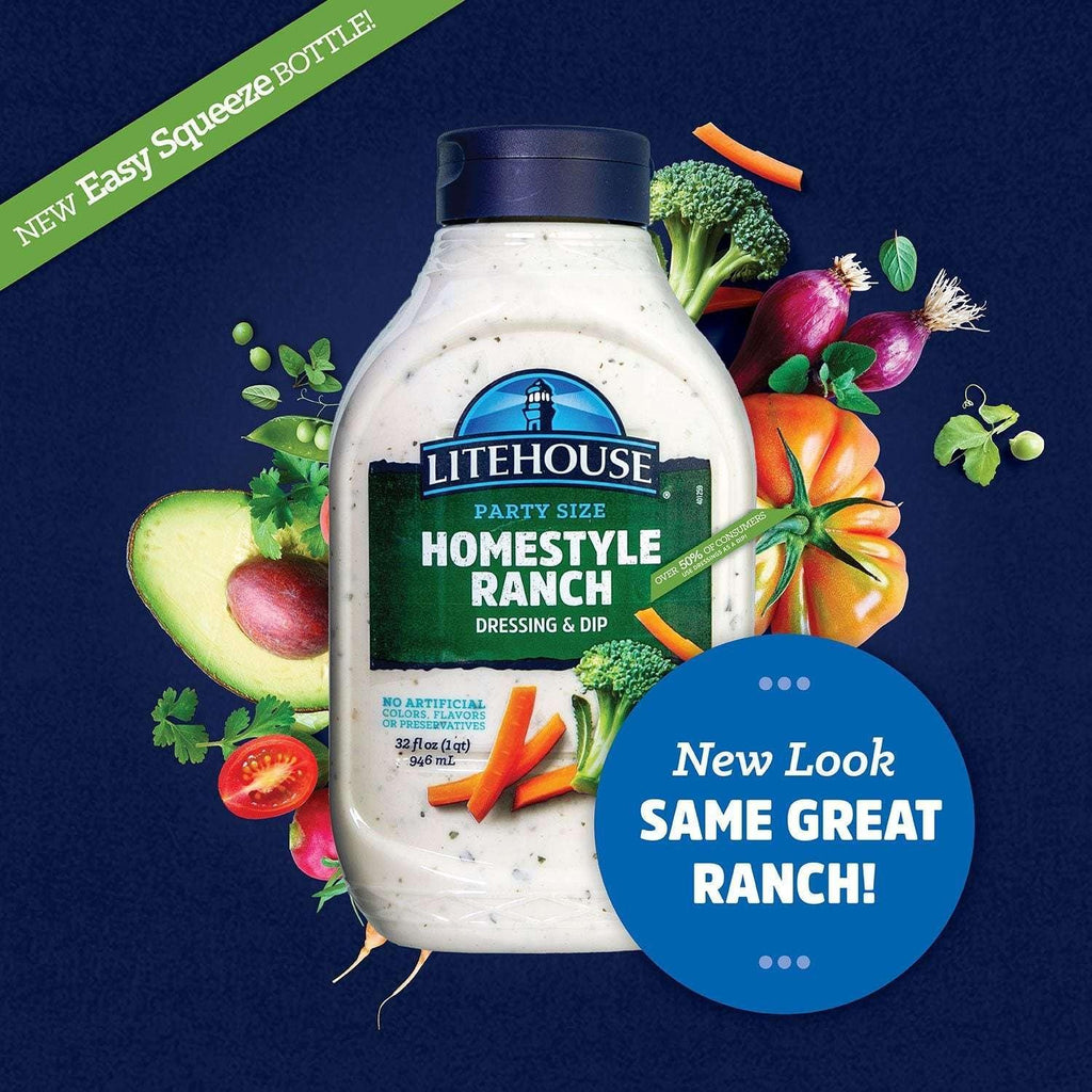 Litehouse Homestyle Ranch Dressing and Dip, 32 fl. oz.– Brands For Less USA