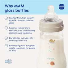 MAM Feel Good Glass Bottle 9oz, 1 PK, Unisex