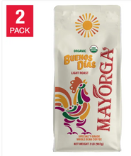 Mayorga Buenos Días, USDA Organic, Light Roast, Whole Bean Coffee, 2lb, 2-pack
