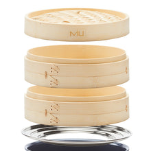 MIU 10” 2-Tier Bamboo Steamer Basket