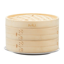 MIU 10” 2-Tier Bamboo Steamer Basket