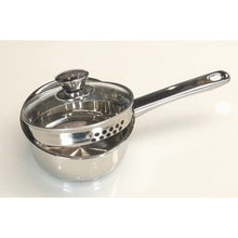 Mainstays 3QT Stainless Steel Saucepan with Straining Lid