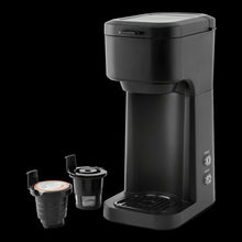 Mainstays Black Matte Dual Brew Coffee Maker, Single Serve, Auto Shutoff, 14 oz Reservoir