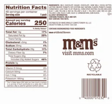M&M's Chocolate Candy, Peanut, Full Size, 1.74 oz, 48-count
