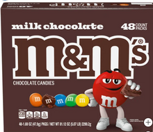 M&M's Milk Chocolate Candy, Full Size, 1.69 oz, 48-count