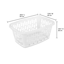 Mainstays Small 1.5 Bushel Rectangular Laundry Basket, Ideal for Basic Laundry Needs, White - Brands For Less USA