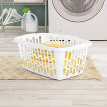 Mainstays Small 1.5 Bushel Rectangular Laundry Basket, Ideal for Basic Laundry Needs, White - Brands For Less USA