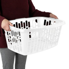 Mainstays Small 1.5 Bushel Rectangular Laundry Basket, Ideal for Basic Laundry Needs, White - Brands For Less USA