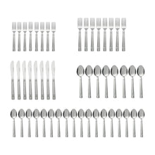Mainstays 49 Piece Elena Adult Stainless Steel Flatware and Organizer Tray Value Set Silver, Service for 8 - Brands For Less USA