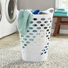 Mainstays Plastic Round Laundry Hamper, White, with Carrying Handles - Brands For Less USA