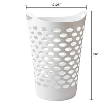 Mainstays Plastic Round Laundry Hamper, White, with Carrying Handles - Brands For Less USA
