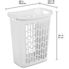 Mainstays Rectangular Open Plastic Hamper, for Narrow Spaces, White, Adult - Brands For Less USA