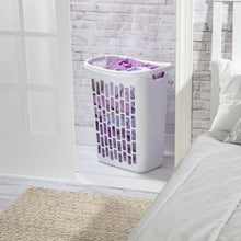 Mainstays Rectangular Open Plastic Hamper, for Narrow Spaces, White, Adult - Brands For Less USA