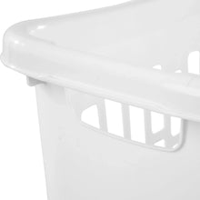 Mainstays Rectangular Open Plastic Hamper, for Narrow Spaces, White, Adult - Brands For Less USA