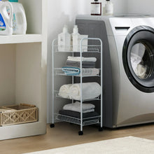 Mainstays Rolling 4-Tier Metal Laundry Basket Cart, White, Adult - Brands For Less USA