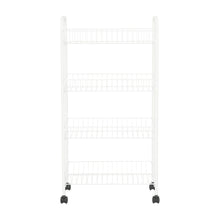 Mainstays Rolling 4-Tier Metal Laundry Basket Cart, White, Adult - Brands For Less USA