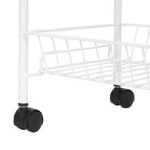 Mainstays Rolling 4-Tier Metal Laundry Basket Cart, White, Adult - Brands For Less USA