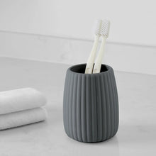 Mainstays Rubberized Plastic Ribbed Toothbrush Holder, Grey - Brands For Less USA