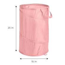 Mainstays Pop-Up Spiral Polyester Laundry Hamper, Pink, Adult - Brands For Less USA