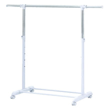 MainstaysAdjustableMetalRollingGarmentClothesRack_Chrome_White - Brands For Less USA