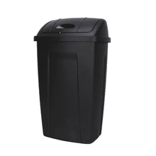 MainstaysKitchenTrashCan_13GallonPlasticGarbageBinwithSwingTopLid_Black - Brands For Less USA