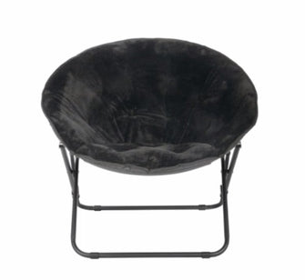Mainstays Saucer Chair for Kids and Teens, Black