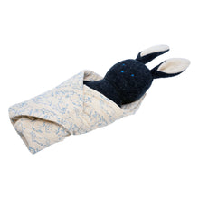 Manhattan Toy Embroidered Plush Bunny Baby Rattle + Soft Cotton Burp Cloth, 16 x 16 Inches