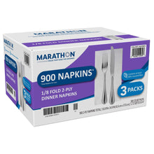 Marathon Dinner Napkin, 1/8 Fold, 2-Ply, 300-count, 3-pack