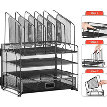 MarbrasseDeskOrganizerwithDrawer-4-TierMeshDeskFileOrganizerwith5VerticalFileHoldersand2PenHolde_2468_7 - Brands For Less USA
