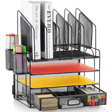 MarbrasseDeskOrganizerwithDrawer-4-TierMeshDeskFileOrganizerwith5VerticalFileHoldersand2PenHolde_5270_1 - Brands For Less USA