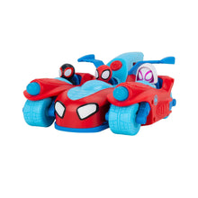 Marvel's Spidey and His Amazing Friends 8.5 inch Team Split Three-in-One Racer Play Vehicle with Web Dart Toddler Toy