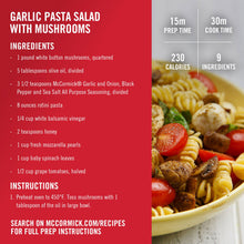 McCormick All Purpose Garlic Onion Black Pepper Sea Salt, 9.12 oz.