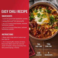 McCormick Chili Original Seasoning Mix 1.25 oz., 6 pk.