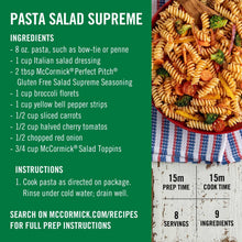 McCormick Perfect Pinch Salad Supreme Seasoning, 10.12 oz.