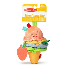 Melissa & Doug Ice Cream Take-Along Clip-On Infant Toy with Sound and Vibration