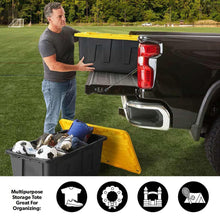 Member's Mark 40 Gallon Heavy-Duty Black and Yellow Storage Tote, 22.0" D x 38.2" W x 16.4" H, 1 pack or 2 pack - Brands For Less USA