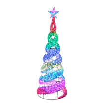 Member's Mark 8' Pre-Lit Iridescent Color-Changing Spiral Tree