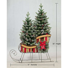 Member's Mark Decorative Sleigh with Pre-Lit Topiaries