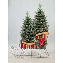 Member's Mark Decorative Sleigh with Pre-Lit Topiaries