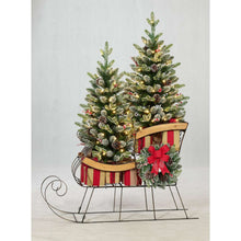 Member's Mark Decorative Sleigh with Pre-Lit Topiaries