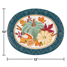 Member's Mark Thanksgiving Oval Paper Plates, 10" x 12", 50 ct.