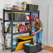 Member's Mark 27 Gallon Heavy-Duty Black and Yellow Storage Tote, 20.6" D x 30.6" W x 14.3" H, 1 pack or 4 pack - Brands For Less USA