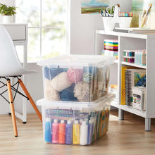 Member's Mark 60 Quart Clear Storage Tote, 17.2" D x 25.7" W x 12.0" H, 1 pack or 4 pack - Brands For Less USA