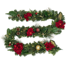 Member's Mark 9' Red Pre-Lit Decorated Garland